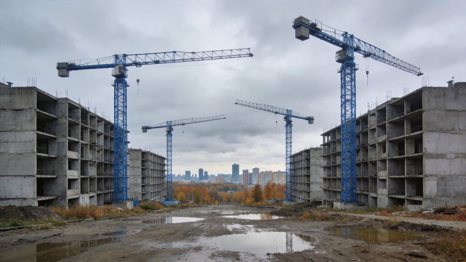 Ввод жилья в России упал на 13,4% за девять месяцев